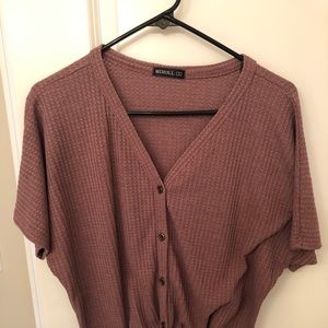 Tie front button down